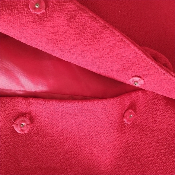 Suit Studio New York True Red Rose Button Blazer Jacket 14 - Picture 11 of 14